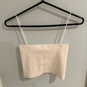 Zara Cream Ribbed Camisole Top